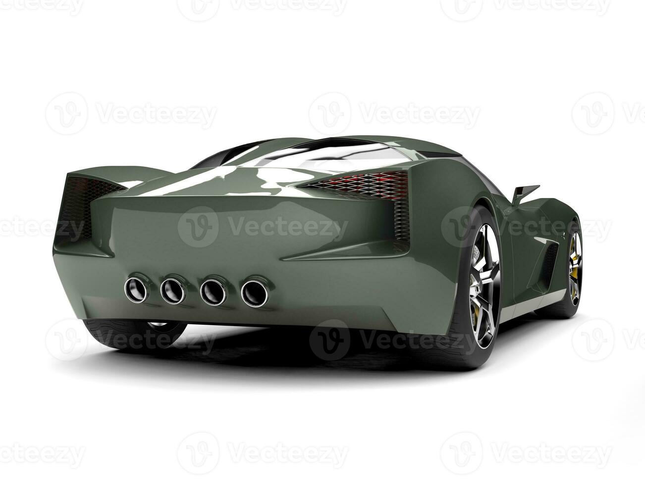 mörk oliv grön sporter begrepp bil - bak- se foto