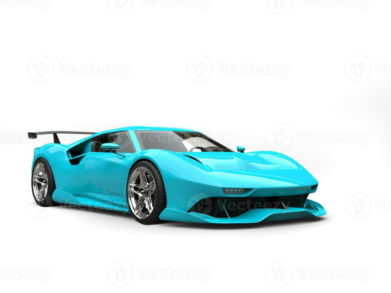 ljus cyan modern super sporter bil foto