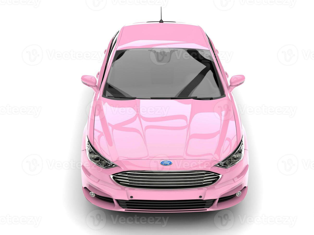 mild rosa vadställe mondeo 2015 - 2018 modell - främre se topp ner se - 3d illustration - på vit bakgrund foto