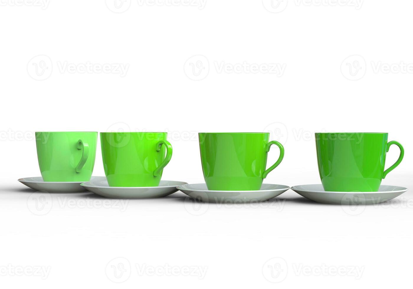eleganta grön kaffe koppar foto