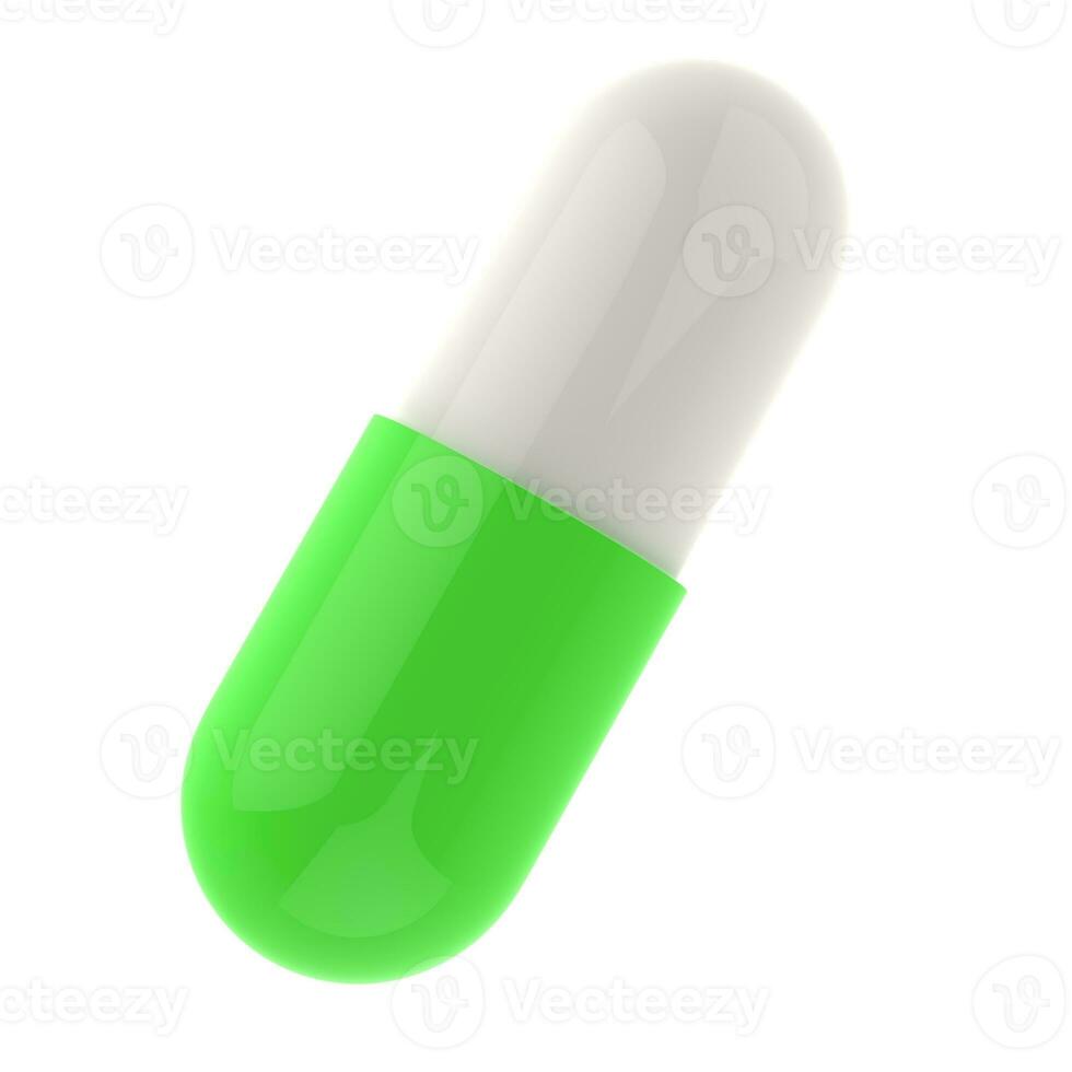 piller grön - isolerat på vit bakgrund foto