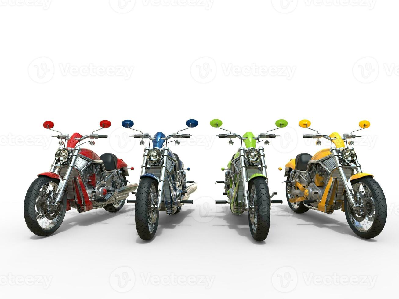 färgrik årgång motorcyklar foto