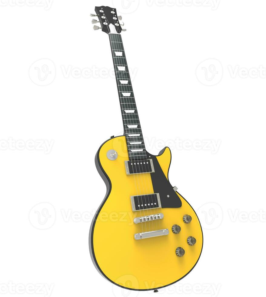 gul elektrisk gitarr foto