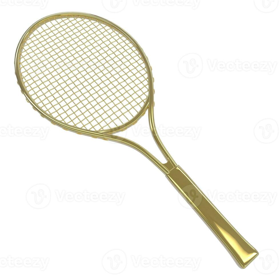 guld tennis racketen foto