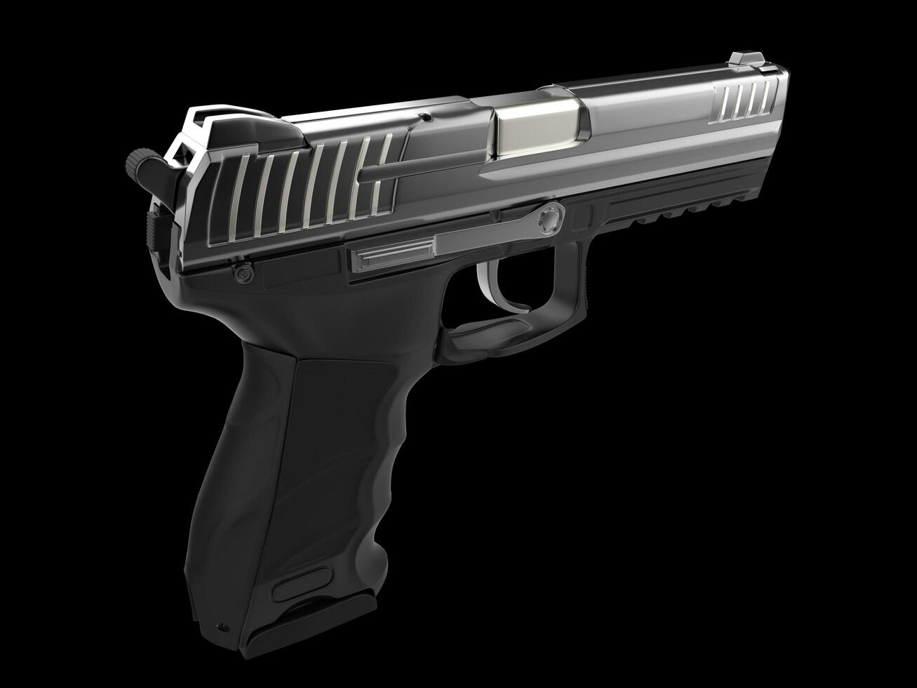 modern svart metall hand pistol foto