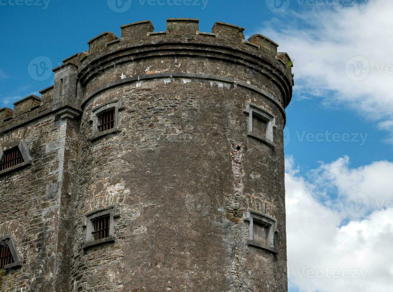 gammal celtic slott torn väggar, kork stad fängelse fängelse i irland. fästning, citadell bakgrund foto
