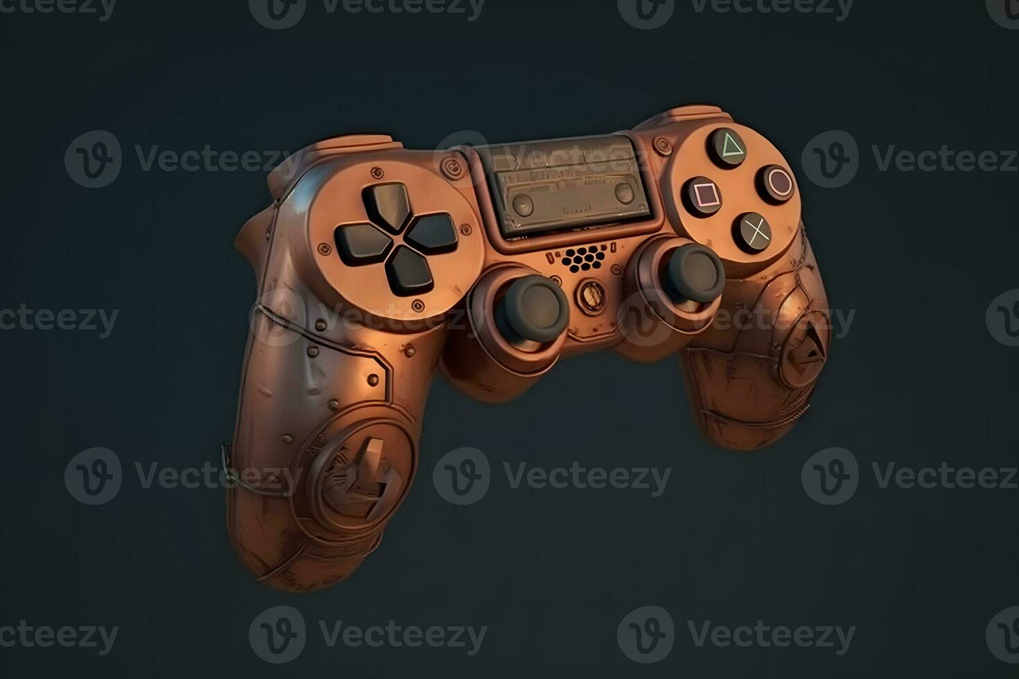 video spel joystick i steampunk stil. neuralt nätverk ai genererad foto