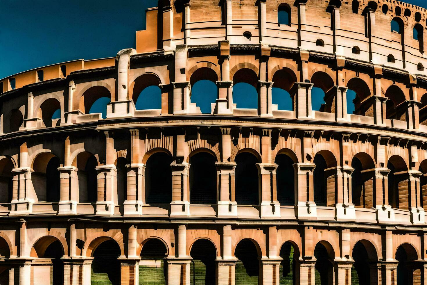 de colosseum i rom, Italien. ai-genererad foto