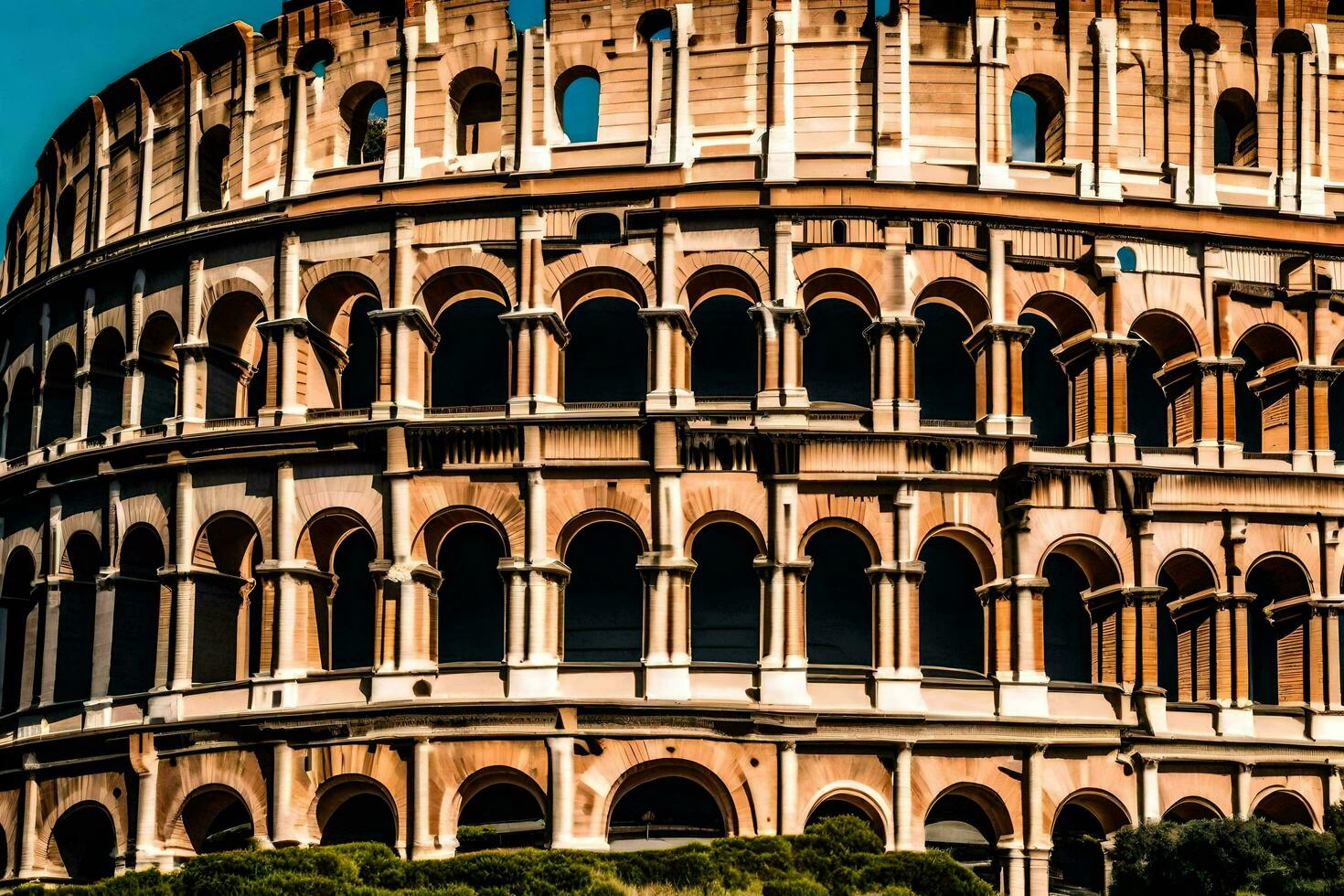 de colosseum i rom, Italien. ai-genererad foto