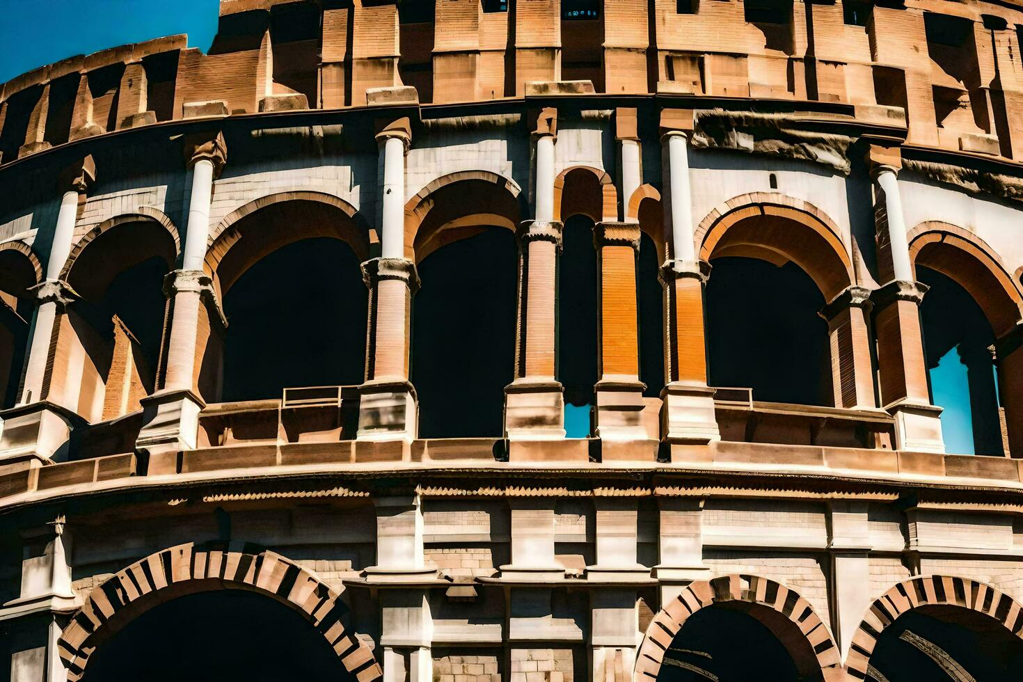 de colosseum i rom, Italien. ai-genererad foto