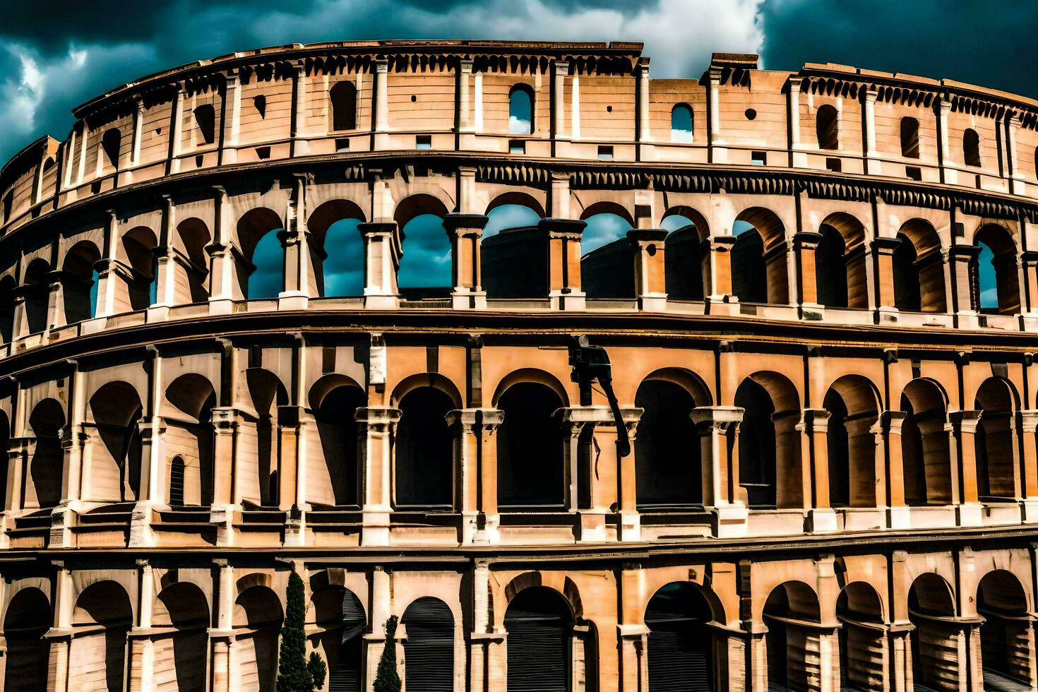 de colosseum i rom, Italien. ai-genererad foto