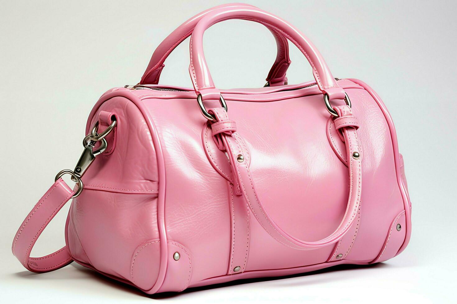 skön elegans och lyx mode kvinnor handväska eller handväska. en glamour kvinna läder hand tillverkad väska begrepp förbi ai genererad foto