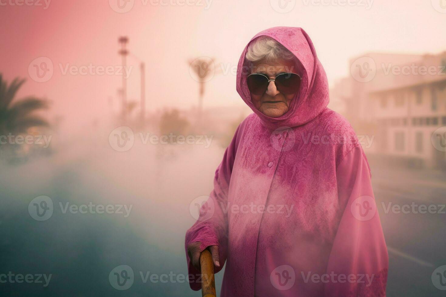 Lycklig saudi lady. generera ai foto