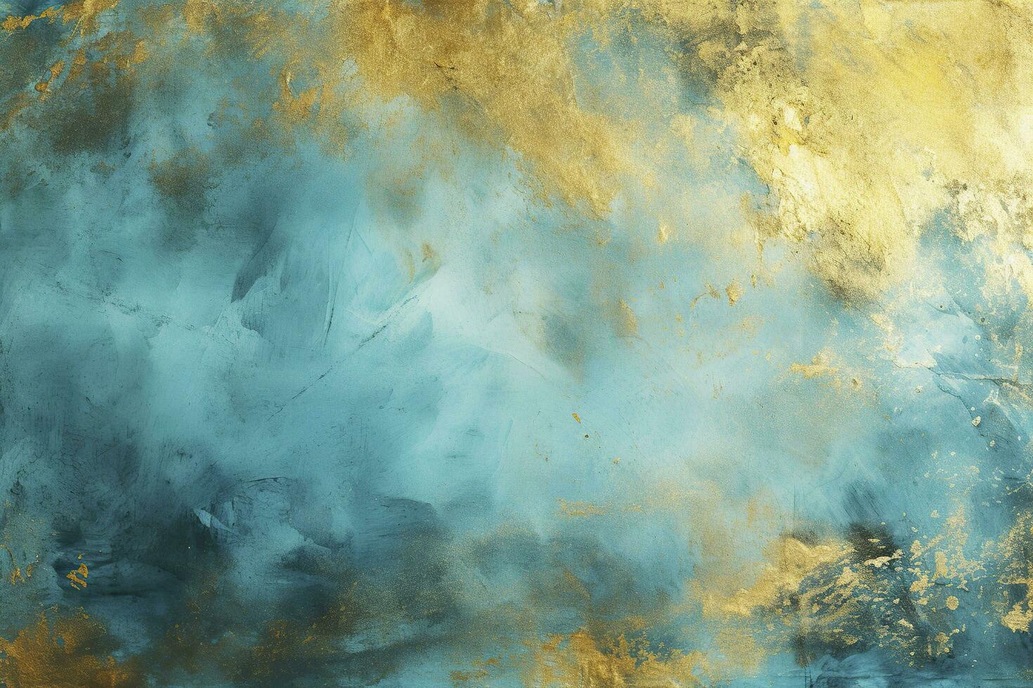 abstrakt blå och guld bakgrund med fläckar och grunge textur. foto