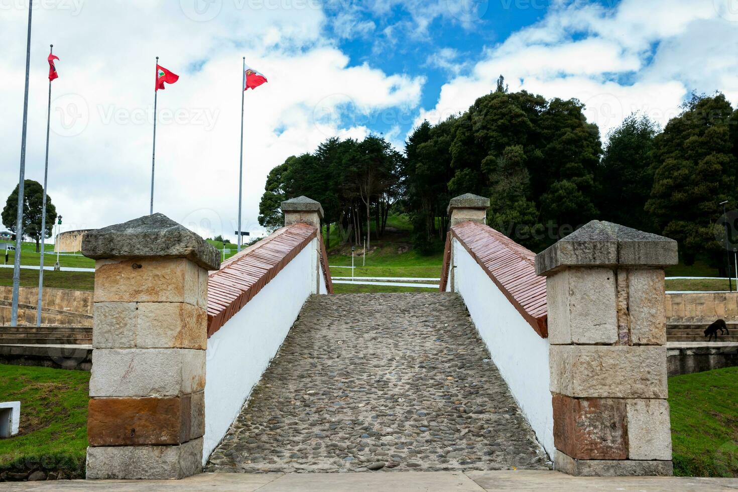 de känd historisk bro av boyaca i colombia. de colombianska oberoende slåss av boyaca tog plats här på augusti 7, 1819. foto