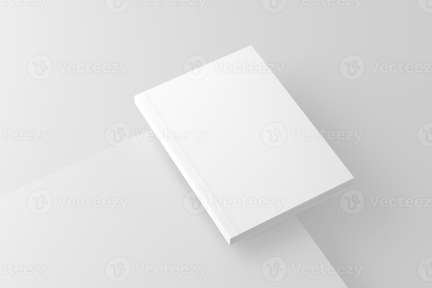 mjukt täcke bok omslag vit tom 3d tolkning attrapp foto
