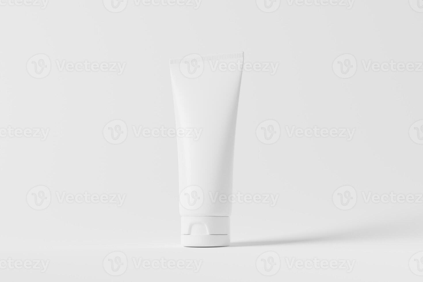 kosmetisk rör förpackning 3d tolkning vit tom attrapp foto