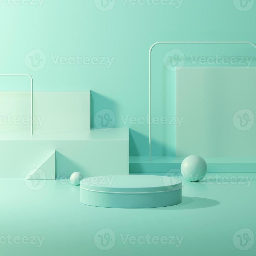3D mock up podium för geometrisk form för produktdesign foto