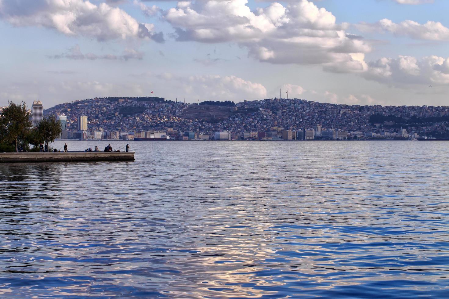 havsutsikt i naturen i Turkiet Izmir foto