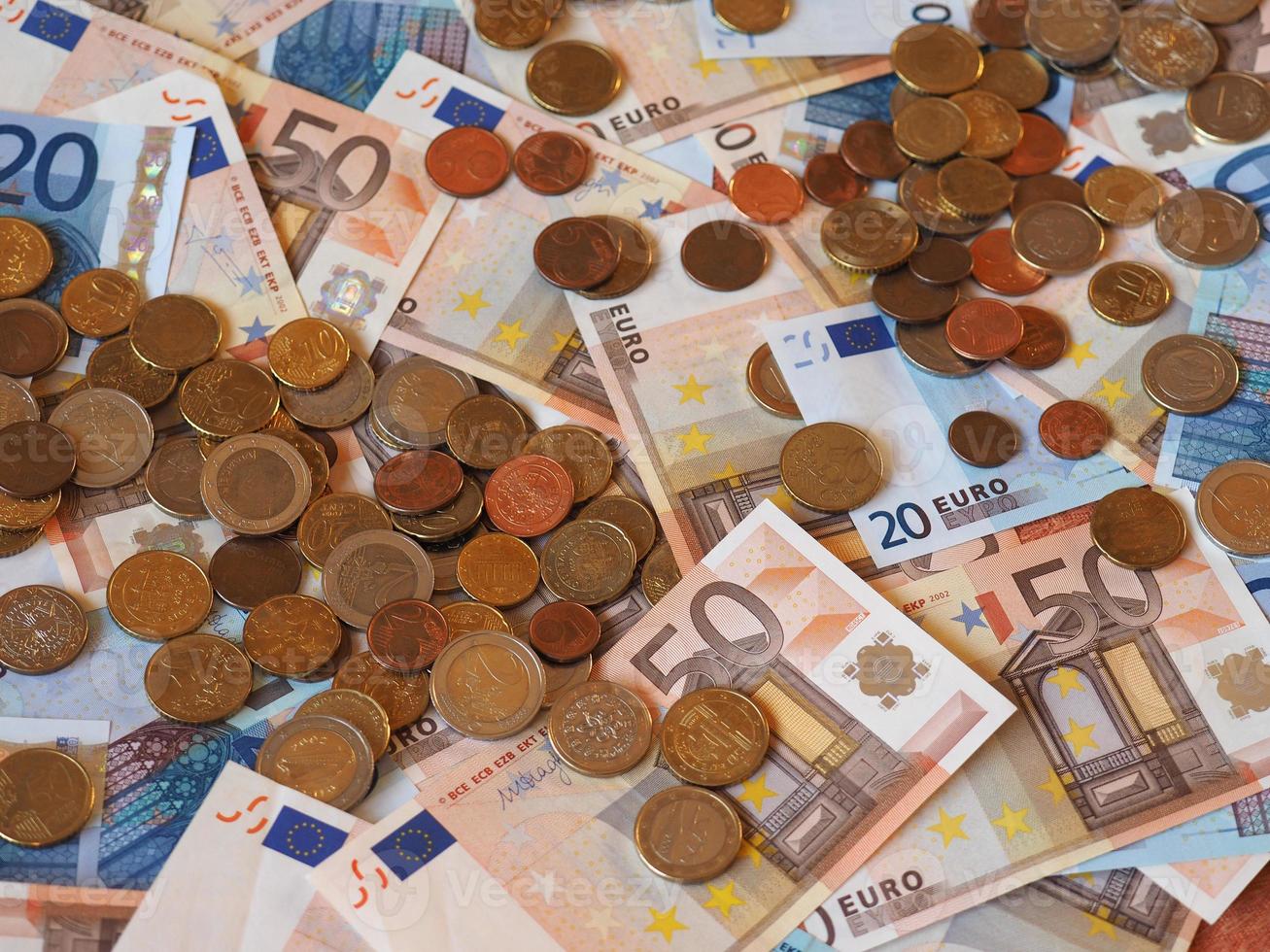 euro eur sedlar och mynt, Europeiska unionen eu foto