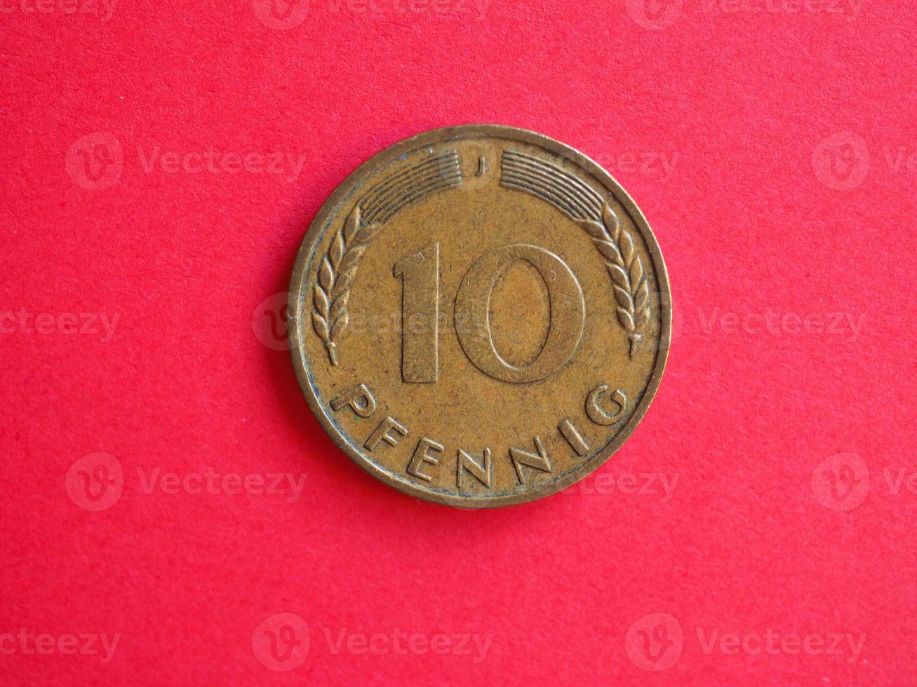 10 pfenning mynt foto