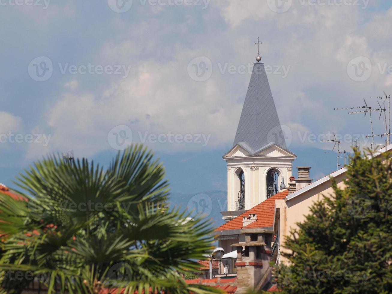 utsikt över settimo torinese skyline foto