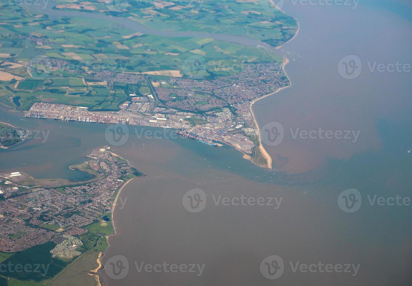 flygfoto över felixstowe foto