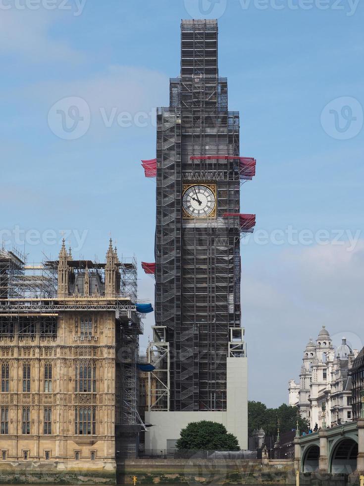 Big Ben Conservation fungerar i London foto