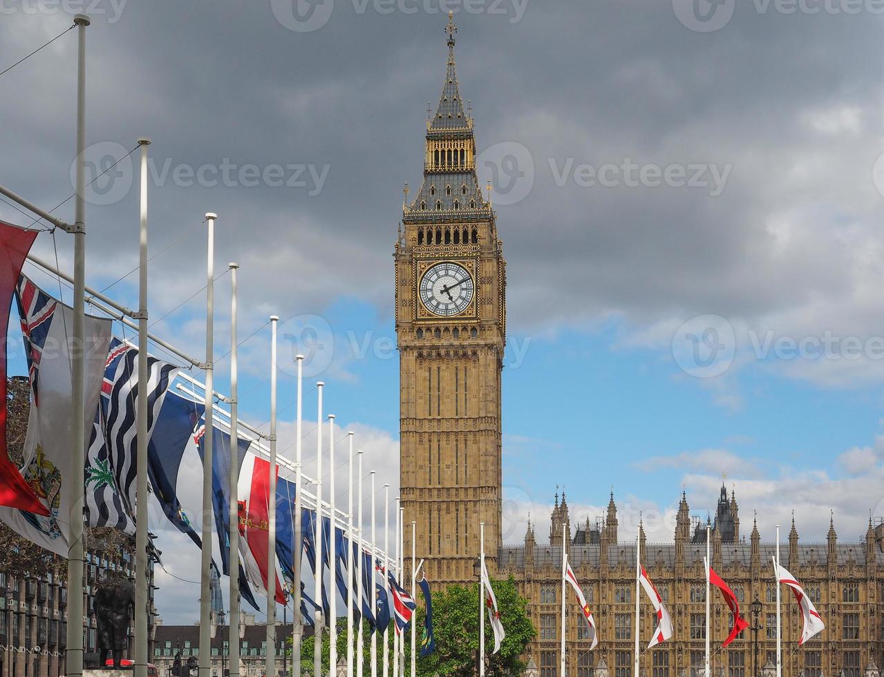 parlamentets hus i London foto