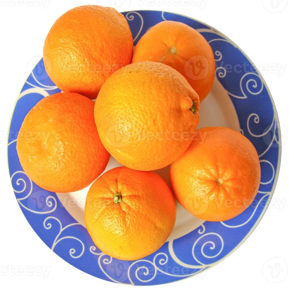 apelsinfrukt i en maträtt foto