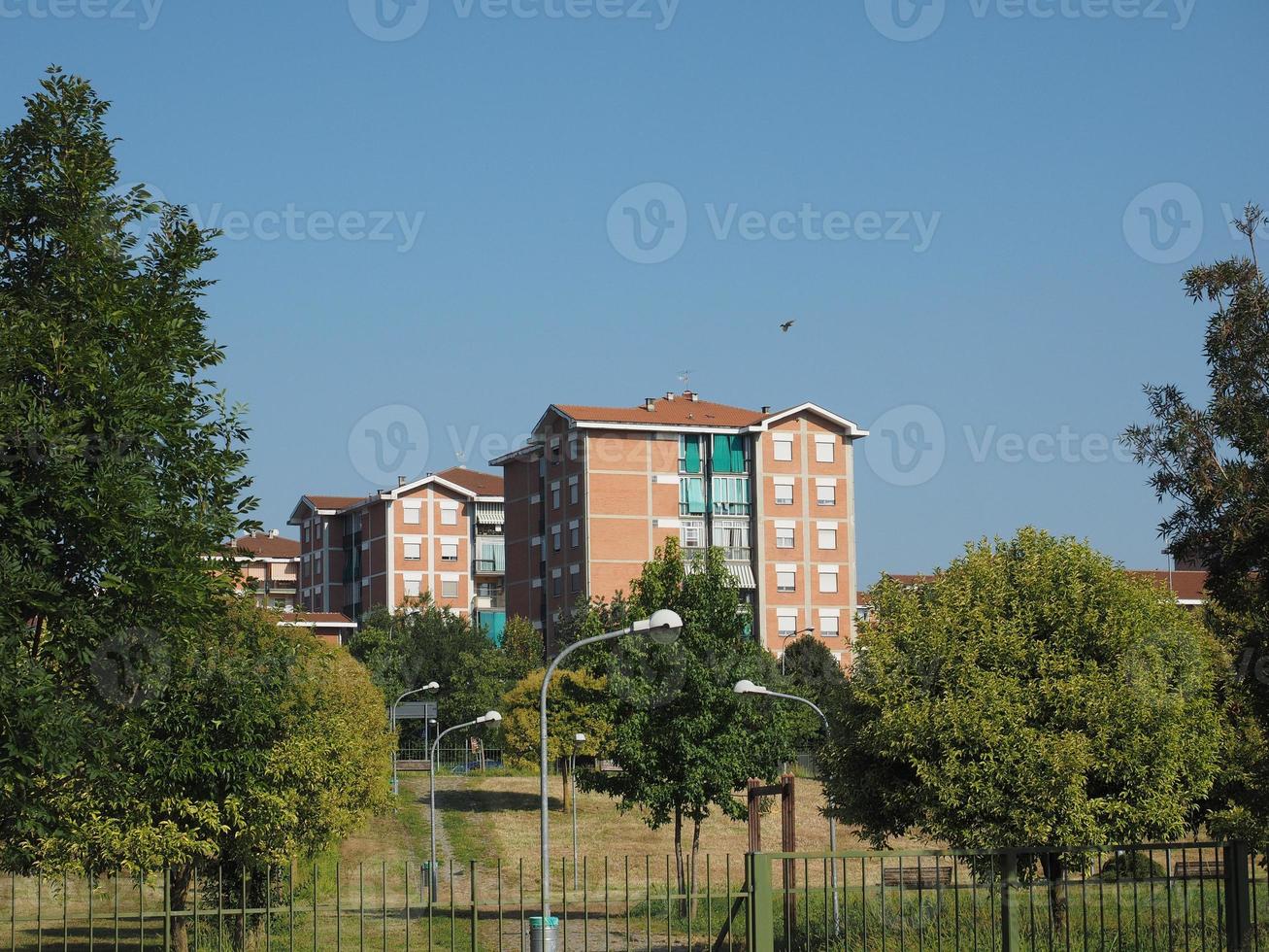 utsikt över staden settimo torinese foto