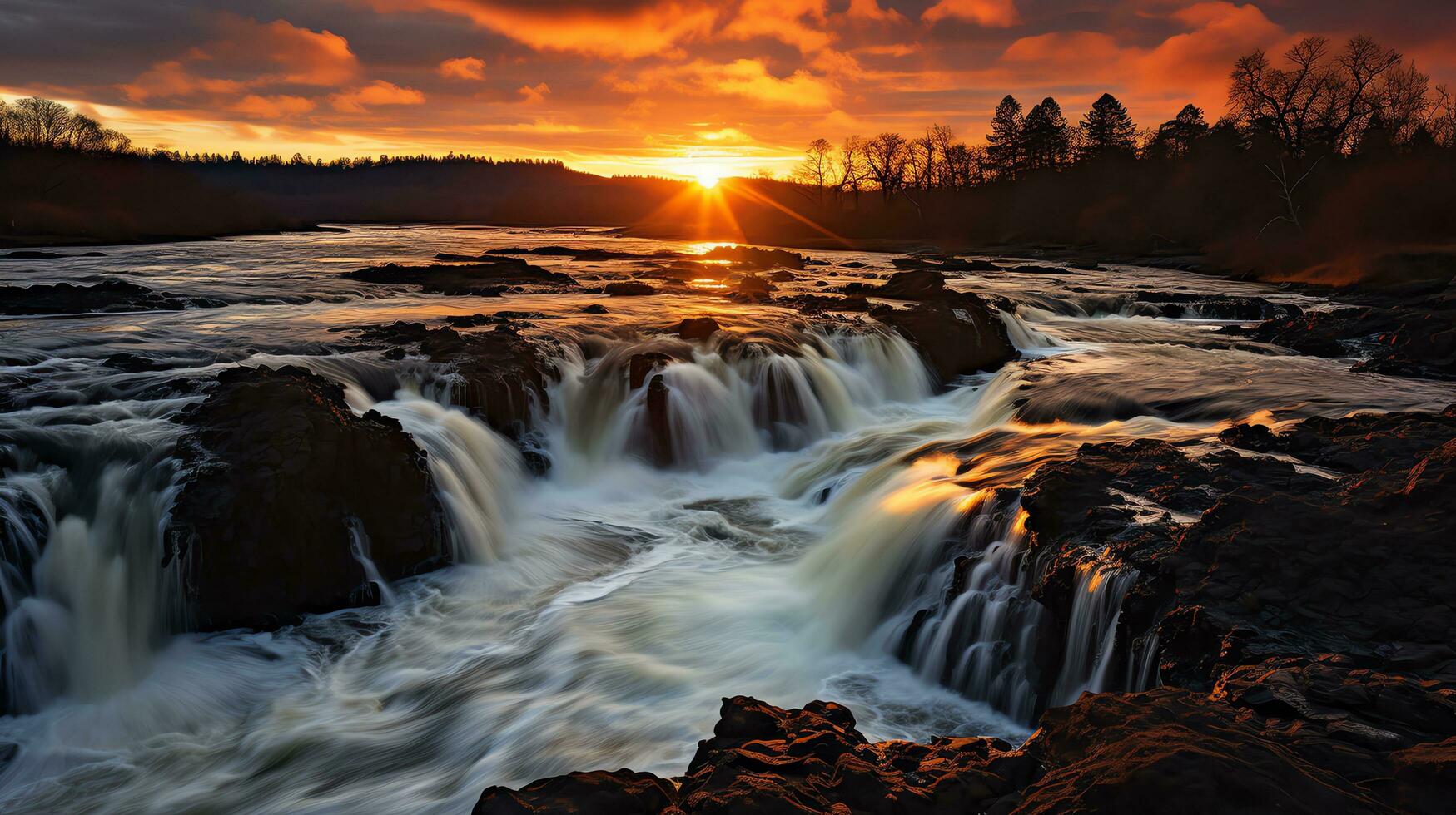 de vattenfall i island är skön ai generativ foto