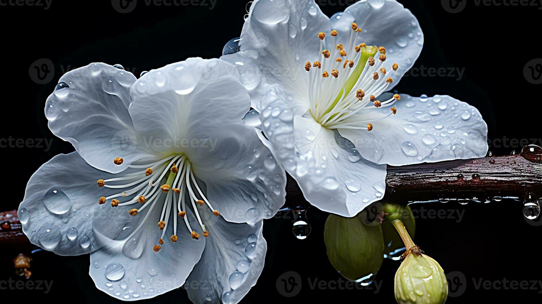 gul blommor i en fält med blå himmel ai generativ foto