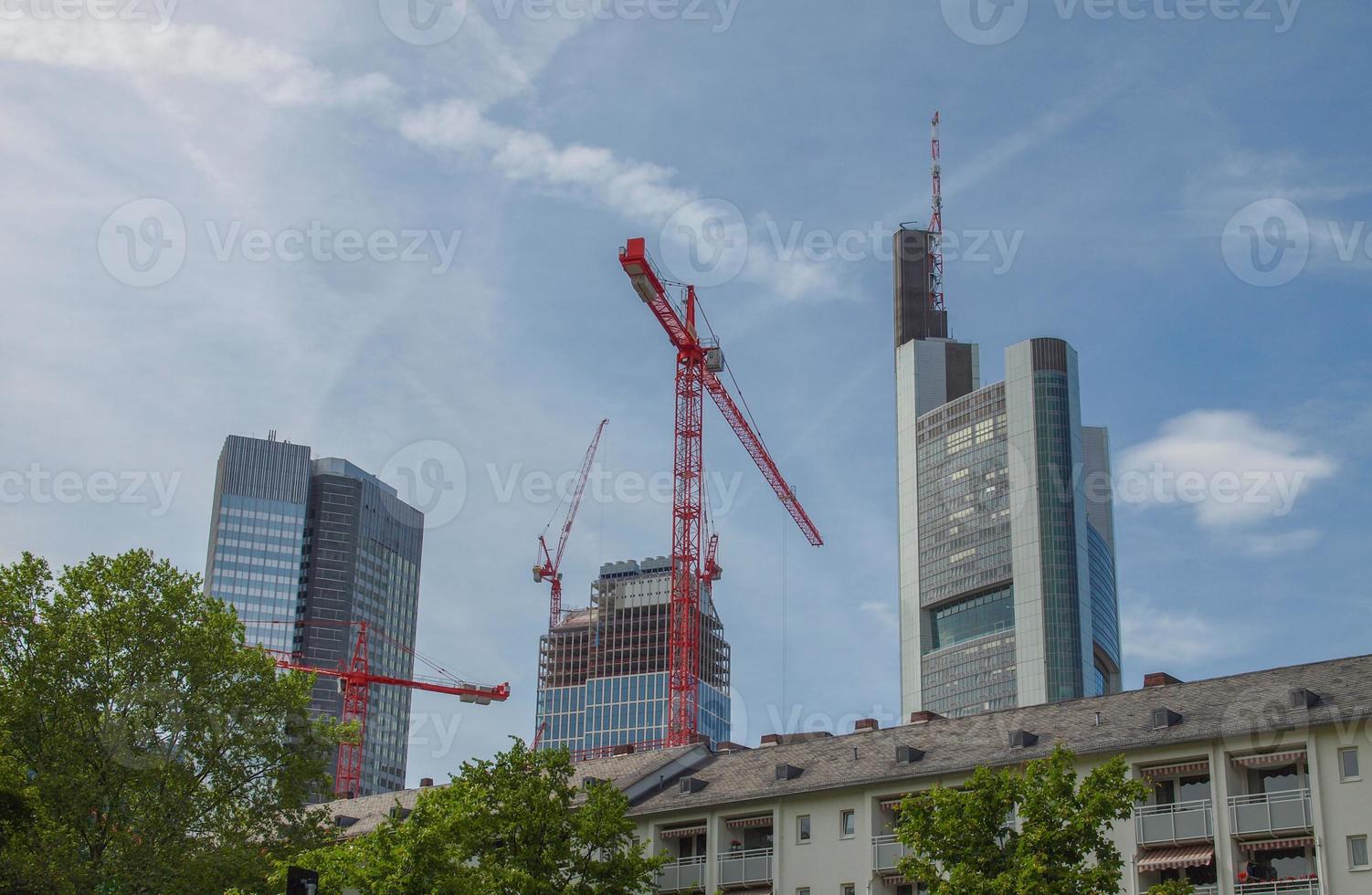 utsikt över frankfurt, tyskland foto