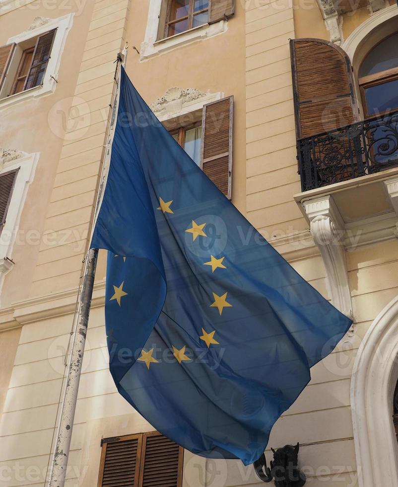 Europas flagga i Europa foto