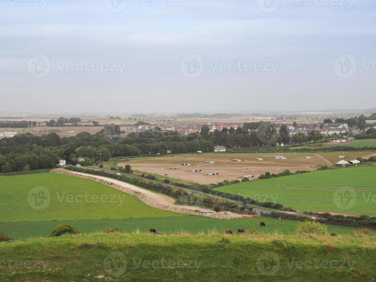 engelskt landspanorama i Salisbury foto