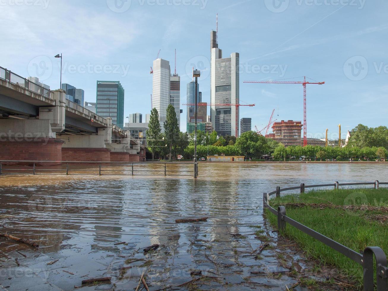 utsikt över frankfurt, tyskland foto