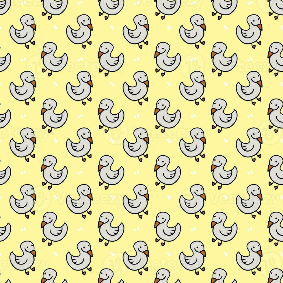 söt tecknad serie kycklingar sömlös mönster på en vit bakgrund foto