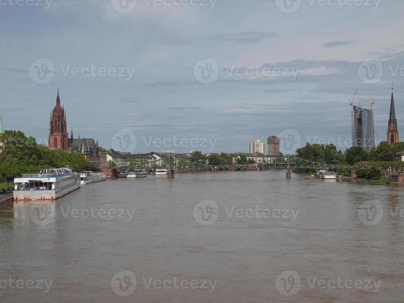 utsikt över frankfurt, tyskland foto