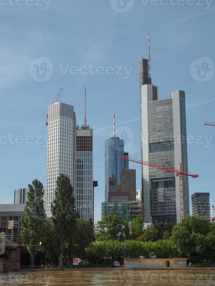 utsikt över frankfurt, tyskland foto