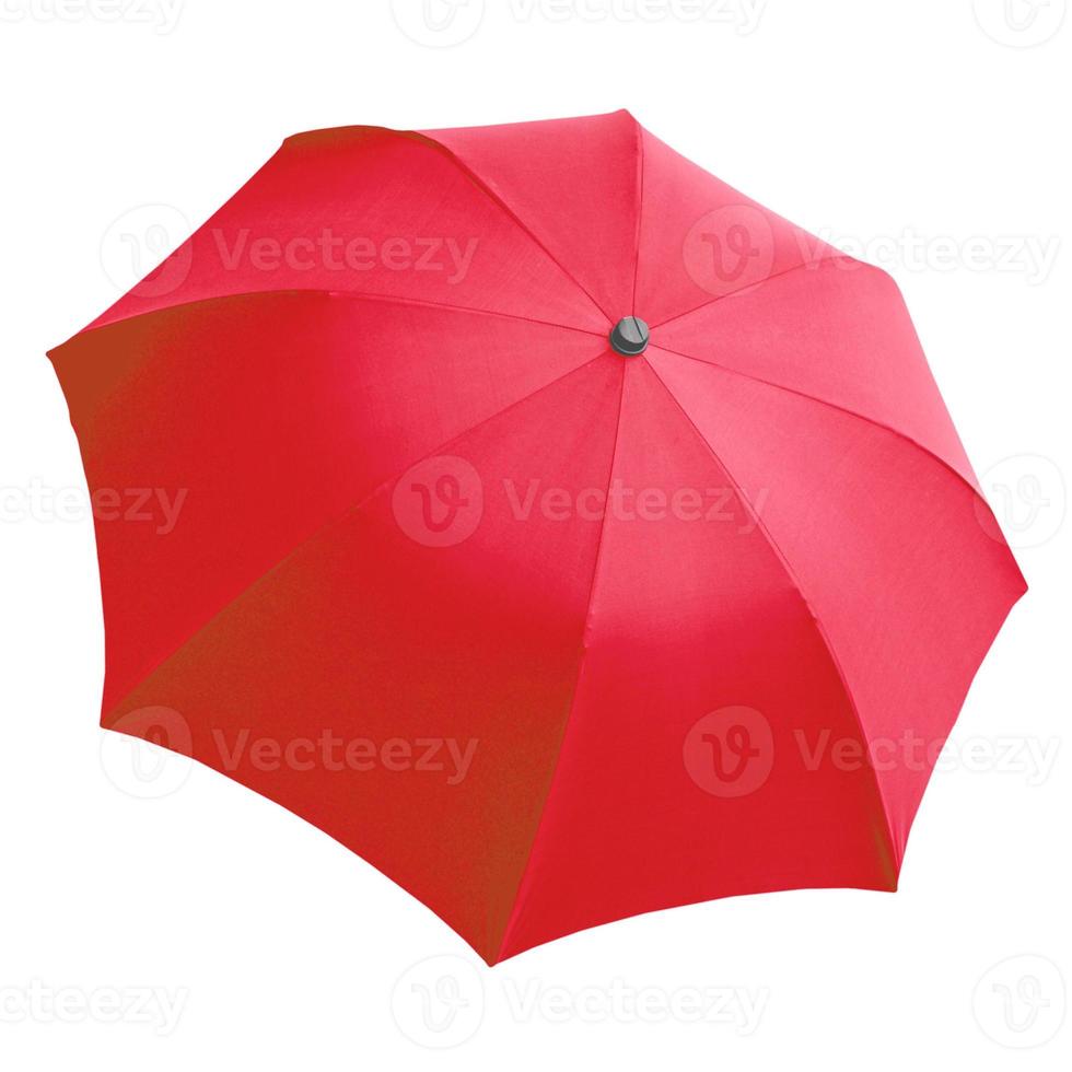 rött paraply isolerat foto