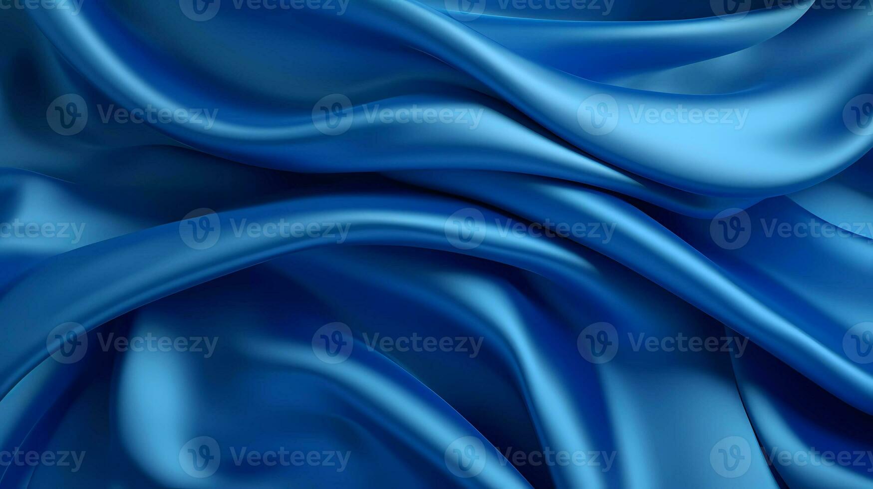 ai genererad närbild textur av kunglig blå silke satin kan använda sig av som abstrakt bakgrund med kopia Plats. skön mjuk vågig veck på skinande tyg. foto