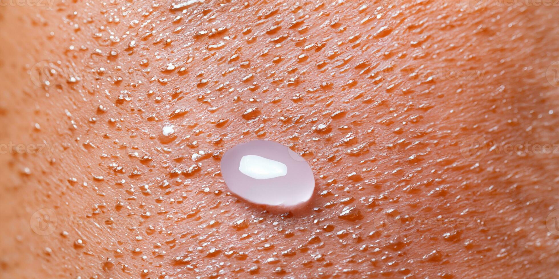 ai generativ kollagen och hyaluron serum gel på hud. stänk av hyaluron gel. foto