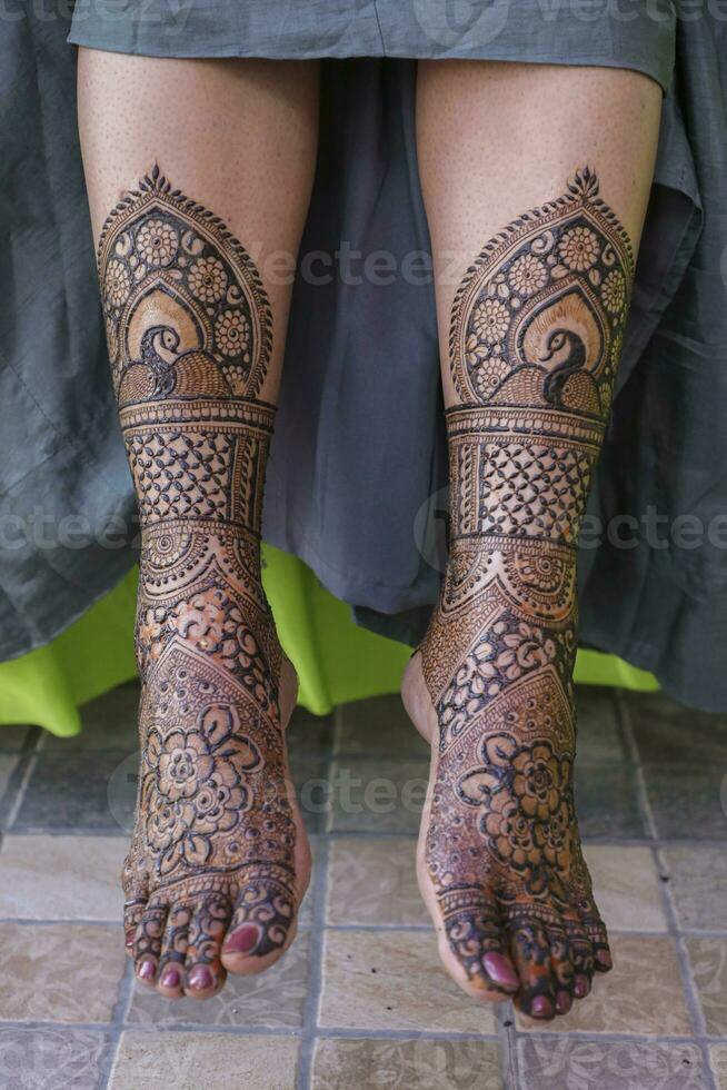 mehndi design indisk brud ben mehndi indisk bröllop foto