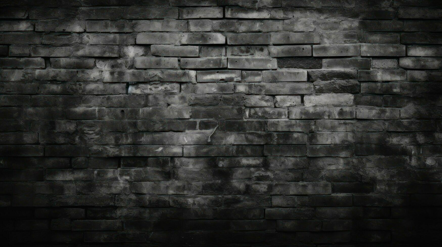 svart grunge tegel vägg bakgrund foto