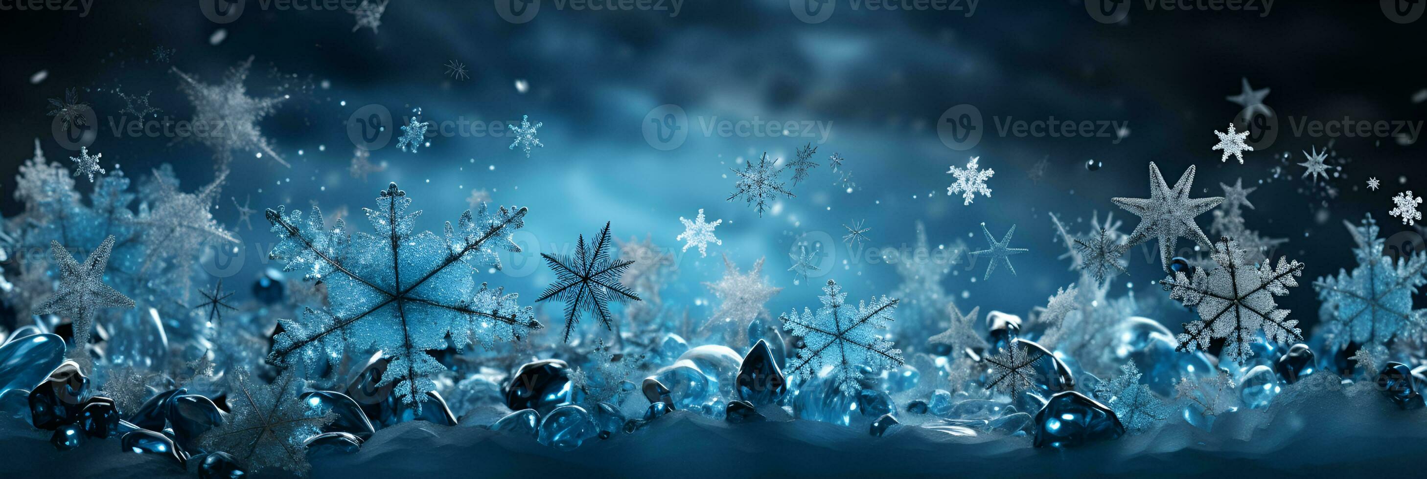 ai genererad snöflinga vinter- baner mönster illustration foto