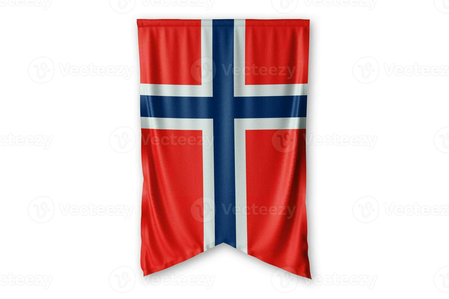 Norge flagga och vit bakgrund. - bild. foto