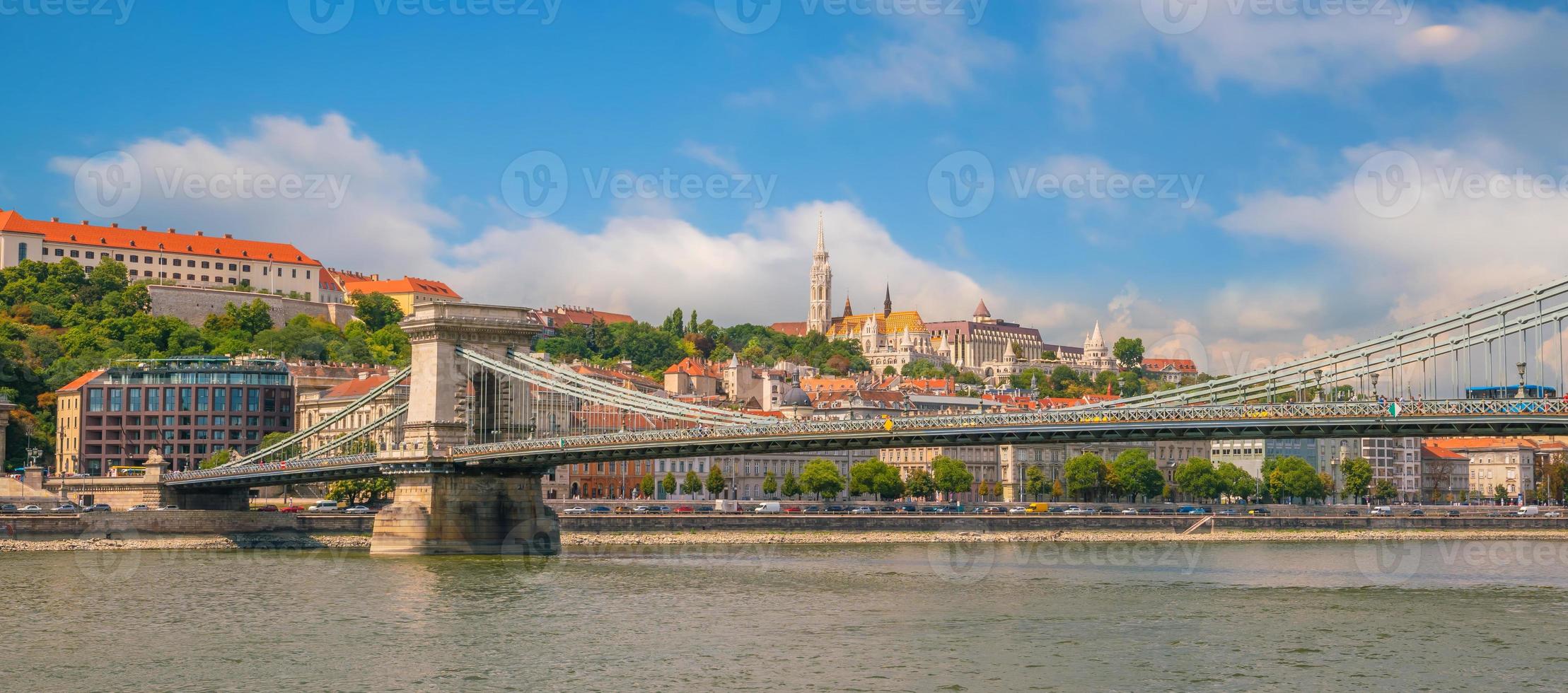 Budapests silhuett i Ungern foto