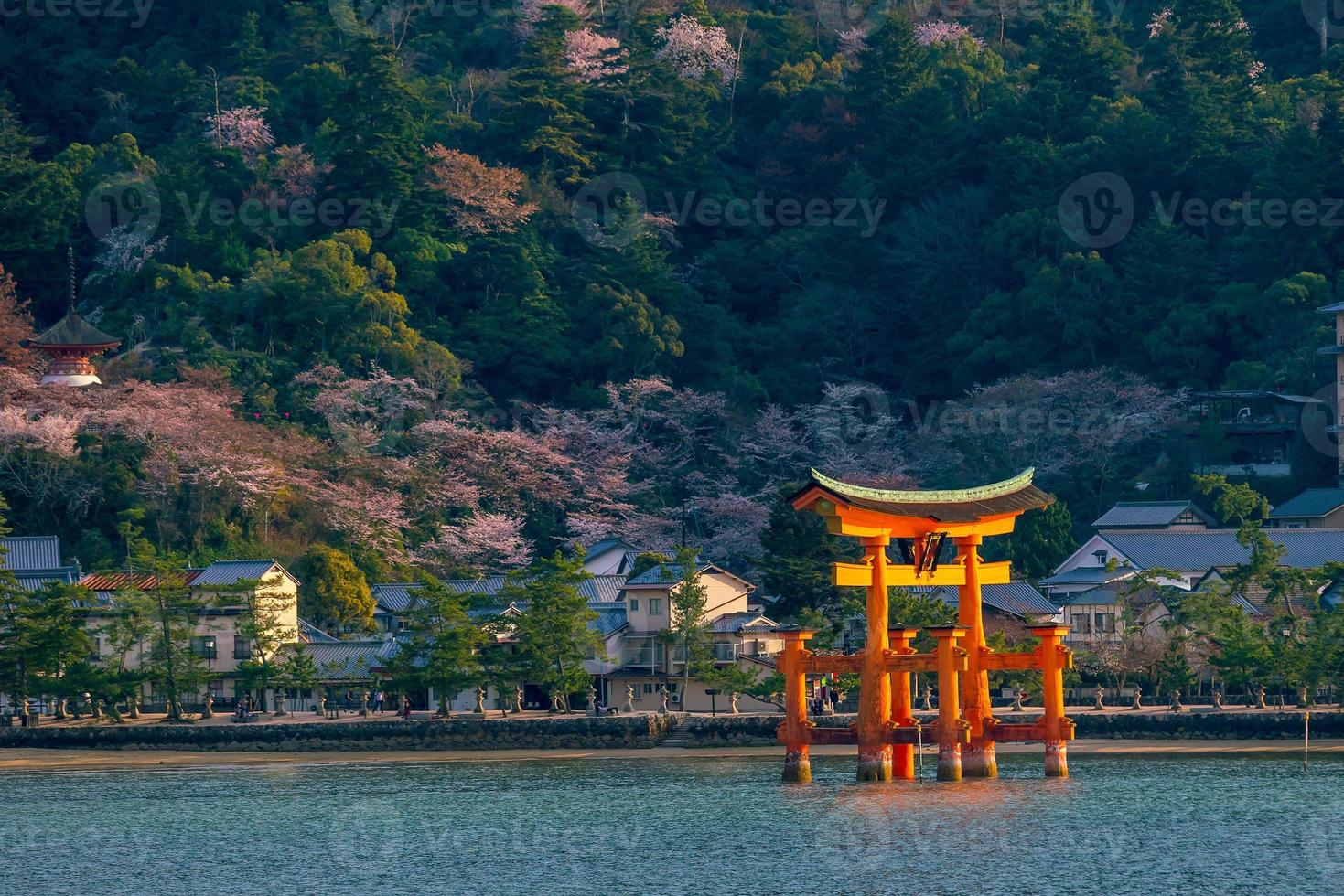 den flytande porten till itsukushima -helgedomen foto