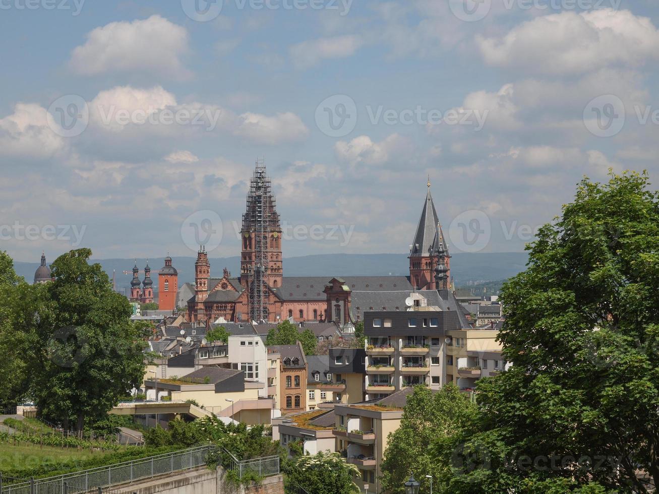 utsikt över mainz, tyskland foto